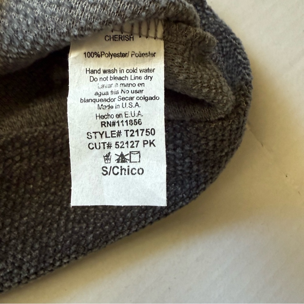 Cherish Heathered Gray Cozy Knit Top-oversized - Picture 3 of 3